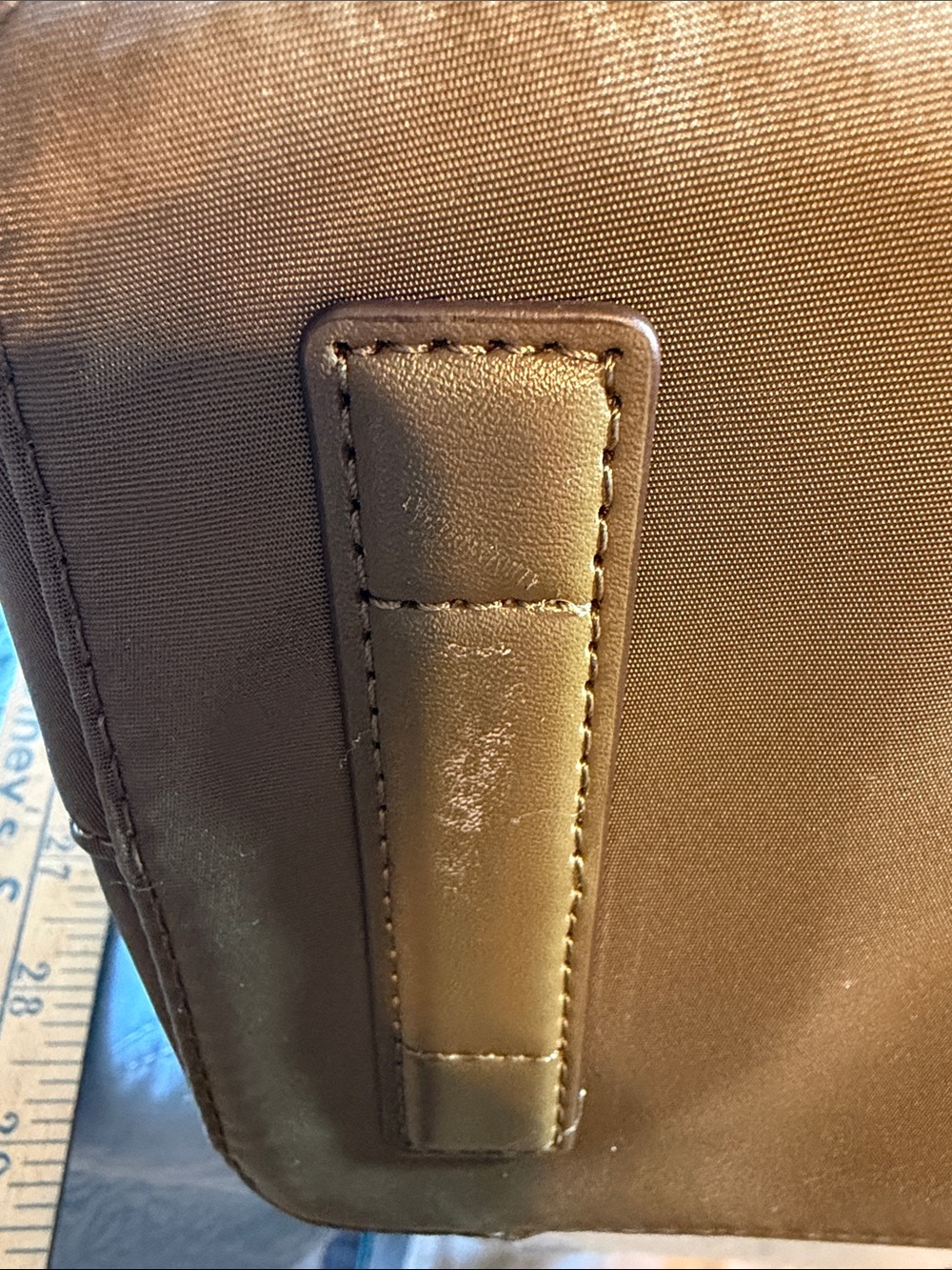 Michael Kors Olive Nylon Tote with Gold Hardware - Picture 16 of 16